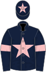 Dark blue, pink star, armlets and star on cap