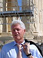 Bill Clinton closeup at his recent visit to the Parthenon, Athens, Greece, October 2007