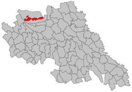 Location in Iași County