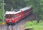 BDeh 4/4 der Luzern-Stans-Engelberg-Bahn mit zwei Über­setzungen für die 246-‰-Zahnstange und 75 km/h Höchstgeschwindigkeit auf der Adhäsionsstrecke (1964)