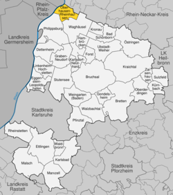 Vị trí của Oberhausen-Rheinhausen