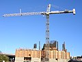 Construction site and tower crane as of July 16, 2006.