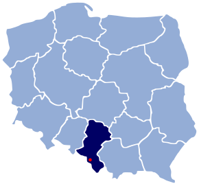 Poziția localității Cieszyn