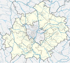 Mapa konturowa powiatu poznańskiego, po lewej znajduje się punkt z opisem „Otowo”