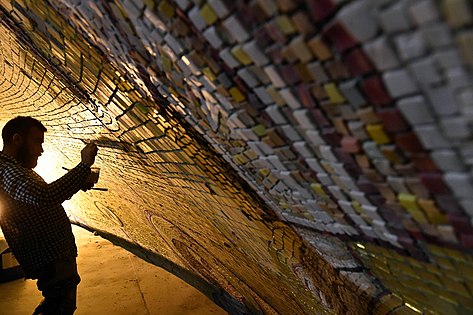 Mosaicist under the dome