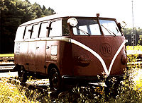 Deutsche Bundesbahn railroad speeder or railbus based on the Volkswagen Type 2