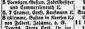 Hofgartenstr. 6/7 Cramer, Ernst (Adressbuch der Oberbürgermeisterei Düsseldorf für das Jahr 1890 Zweiter Theil, S. 121)