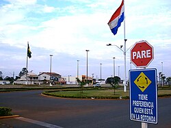 View of the border with the city of Ponta Porã, Brazil.