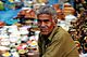 A man selling handicrafts in Hyderabad, Andhra Pradesh.