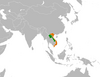 Location map for Laos and Vietnam.