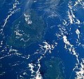 Fiji imaged from orbit.