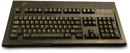 IBM Model M13 'black' variant featuring the optional black trackpoint cap