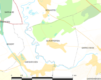 Detailkaart van de gemeente