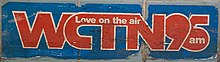 WCTN 95AM Bumper sticker, circa 1973