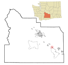 Yakima County Washington Incorporated and Unincorporated areas Granger Highlighted.svg