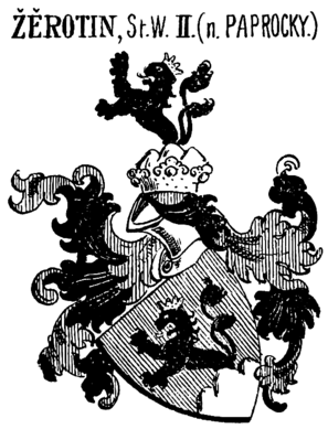 Stammwappen derer von Zierotin (korrekt gespiegelt)