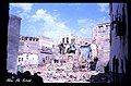 A view from one of the houses of the Qatif Castle demolition.