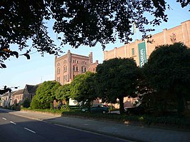 De historische gebouwen van de brouwerij