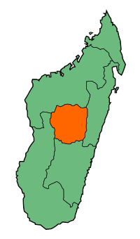 Locatie van de provincie Antananarivo in Madagaskar