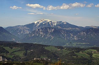 Blick vom Sunnwendstaa aufn Schnääbeag