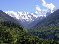 Pegunungan di Svaneti.