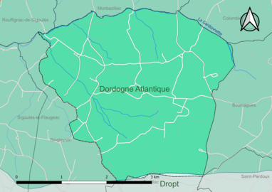 Carte en couleur présentant le(s) SAGE couvrant le territoire communal