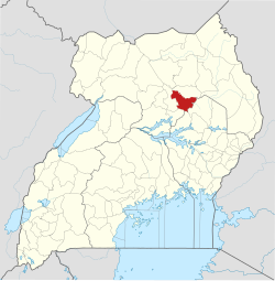 District location in Uganda