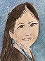 2021 Watercolor portrait of Barbara Teller Ornelas by Shari Henning Garland