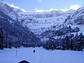 Le cirque de Gavarnie sous la neige.