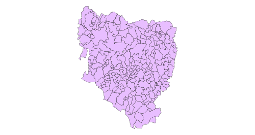 Mapa d'a provincia de Uesca