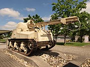 M31 左後方より この車両はクレーンの支持脚が失われている スイスのトゥーン(Thun)戦車博物館の展示車両