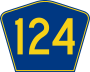 Highway 124 marker