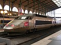 Le TGV 101 en livrée Atlantique à la Gare du Nord