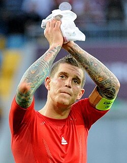 Daniel Agger bij het EK voetbal 2012