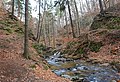 Prießnitz-Wasserfall in der Dresdner Heide, Granodiorit (Lausitzer Granodioritkomplex)