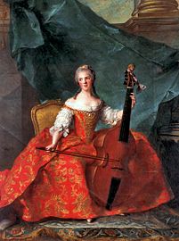 Madame Henriette jouant de la basse de viole (1754). Versailles, musée National du Château et des Trianons.