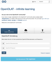 OpenOLAT Login Seite