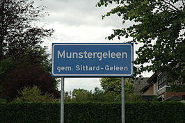 Plaatsnaambord Munstergeleen