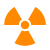 Symbole pour une zone radioactive contrôlée et spécialement réglementée.