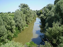 De benedenloop van de Reno bij Molinella