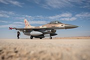 An F-16C Barak from the 117 Squadron "First Jet" disbanded at Ramat David in 2020