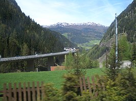 De Brenner Autobahn vlak bij de Italiaanse grens