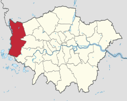 Hillingdon'ın Londra'daki konumu