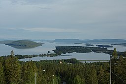 Utsikt från Stenseleberget mot sjön Storuman