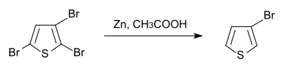 Herstellung von 3-Bromthiophen aus 2,3,5-Tribromthiophen