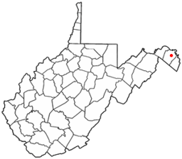 Martinsburgs läge i West Virginia.