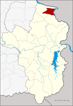 District location in Ubon Ratchathani province