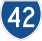 State Route 42 marker