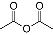 Structuurformule van azijnzuuranhydride