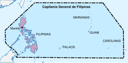 Mapa ng Silangang Indiya ng Espanya